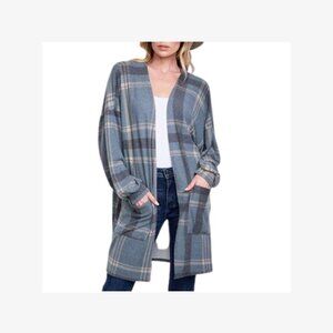 Plaid Loose Fit Cardigan